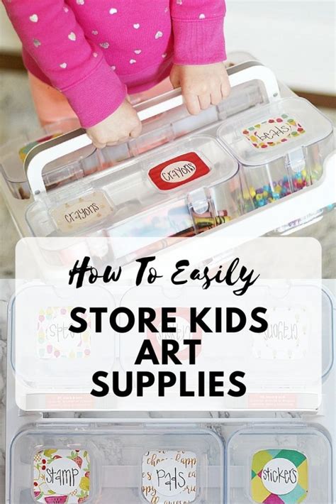 How To Easily Store Kids Art Supplies - The Organized Mama