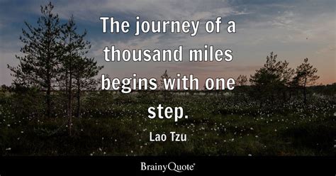 The journey of a thousand miles begins with one step. - Lao Tzu - BrainyQuote