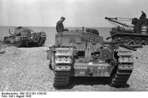 Dieppe raid 1942. | Dieppe raid, Canadian army, British tank