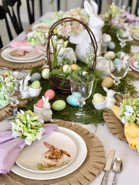 Festive Easter Tablescape - The Preppy Hostess