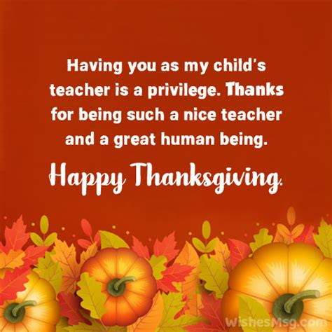 70+ Best Thanksgiving Messages for Teachers - WishesMsg