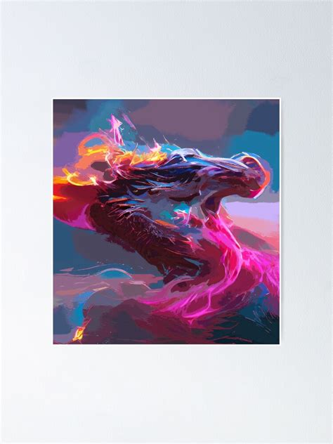 "Trippy Dragon-Looking Colorful Graffiti Cloud" Poster for Sale by ...