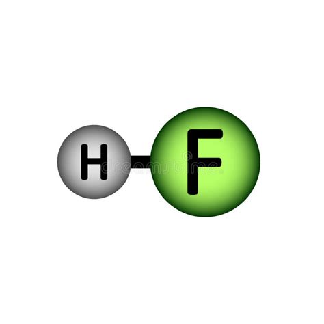 Estrutura Molecular De Fluoreto De Hidrogênio No Fundo Preto Ilustração Stock - Ilustração de ...