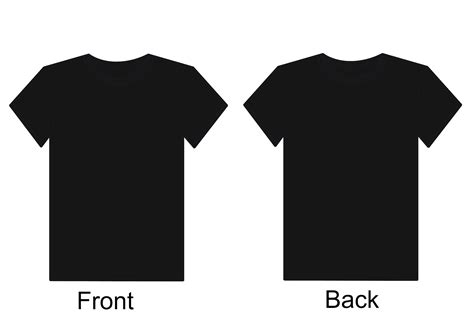 Black Shirt Front And Back Template