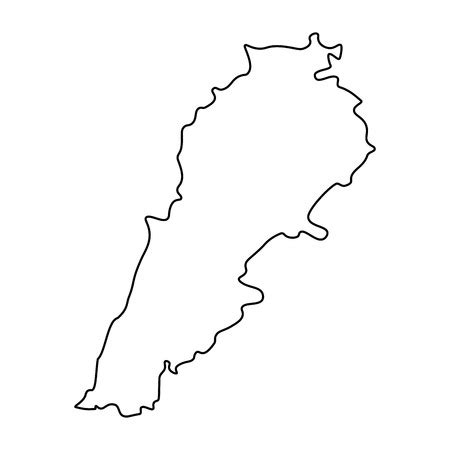 Vector of Map of Lebanon - outline. - ID:125831879 - Royalty Free Image ...