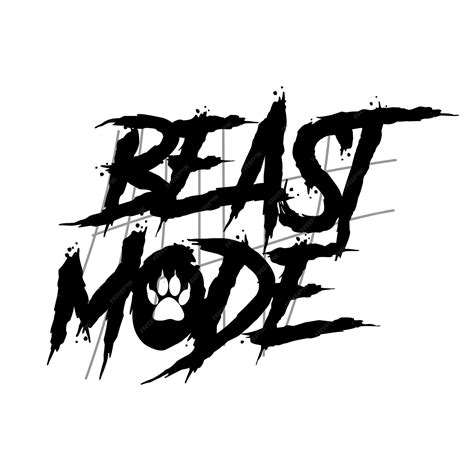 Premium Vector | Beast mode gym motivation t-shirt print logo emblem ...