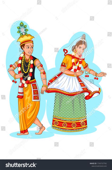 Indian Cultural Manipuri Classical Dance Vector Image | atelier-yuwa ...