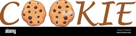 Cookies in text font vector illustration Stock Vector Image & Art - Alamy