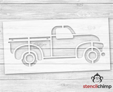 Old Truck Stencil Vintage Pickup Truck Stencil Truck Stencil - Etsy | Vintage pickup trucks ...