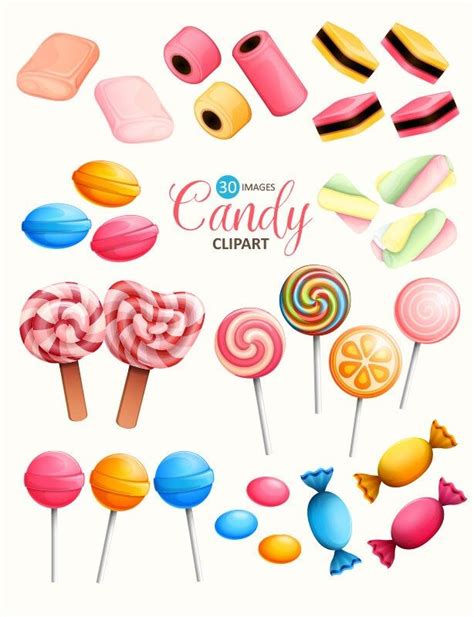 Candy clipart. Sweets clip art collection. | Candy clipart, Candy images, Candy drawing