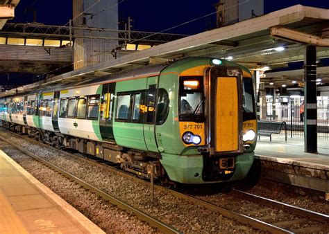 'Along These Tracks' Train Photos Site : Night Photo Class 377701 Southern Trains Electrostar ...