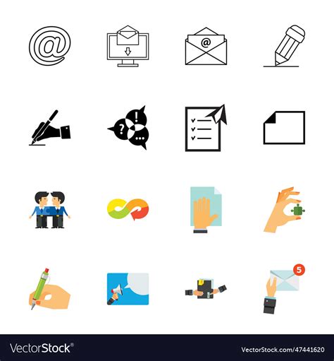 Communication icon set Royalty Free Vector Image