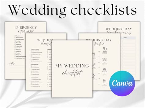 Wedding Checklist Printable Wedding Planning Checklist Wedding ...