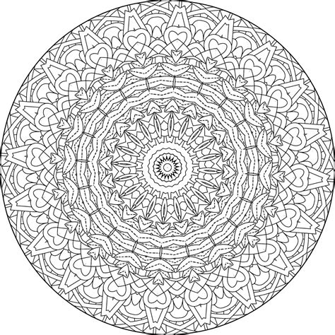 Easy mandala, simple mandalas flowers coloring page on white background ...