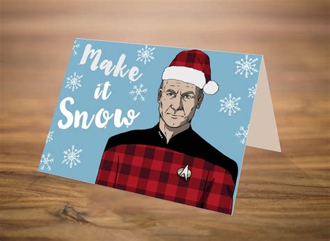 Star Trek Christmas Card Printable Christmas Card 6x4