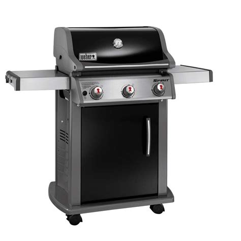 Weber Spirit E-310 3-Burner Propane Gas Grill in Black with Built-In ...