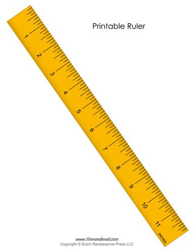 Free Printable Ruler - Tim's Printables