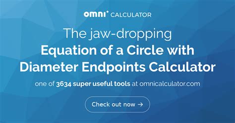 Equation of a Circle with Diameter Endpoints Calculator