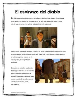 El Espinazo del Diablo / The Devil's Backbone Film Study | TpT