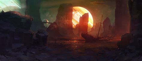 ArtStation - Wrecked ship