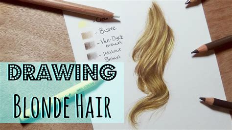 Drawing Tutorial: Realistic Blonde Hair In Coloured Pencil - YouTube