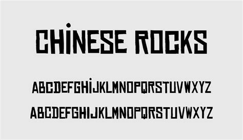 Chinese Rocks font font