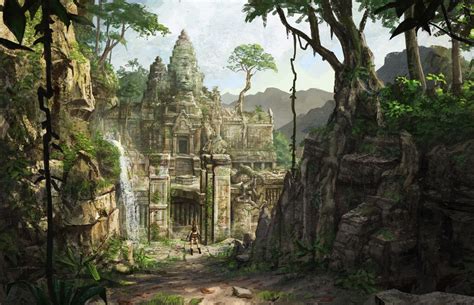 Tomb raider Underworld concept art - Thailand | Jungle temple, Fantasy landscape, Tomb raider