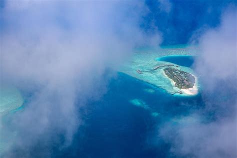 Premium Photo | Aerial ocean view of maldives atolls, world top beauty ...