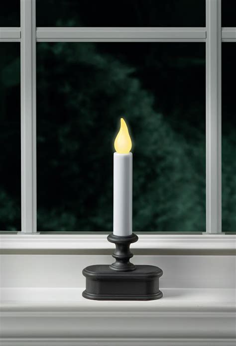 Battery Powered Window Candle Aged Bronze - Flicker Mode Only - Buy Now