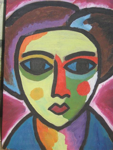 Expressionism, Expressionist portrait of woman. oil on board by Andrew Orton https://www ...