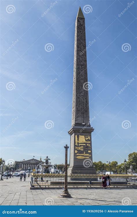 Obelisk in Place De La Concorde in Paris Editorial Photo - Image of historic, culture: 193639256