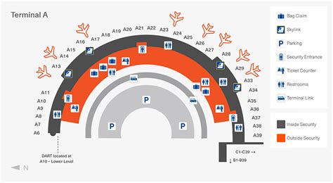 Dfw Airport Map Terminal B Restaurants