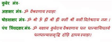 Kuber Mantra in Hindi – Prayers Dedicated to Hindu God Kubera | Hindu Blog