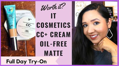 NEW IT COSMETICS MATTE CC CREAM OILY SKIN TEST - YouTube Cream Oil, Cc Cream, Cream For Oily ...