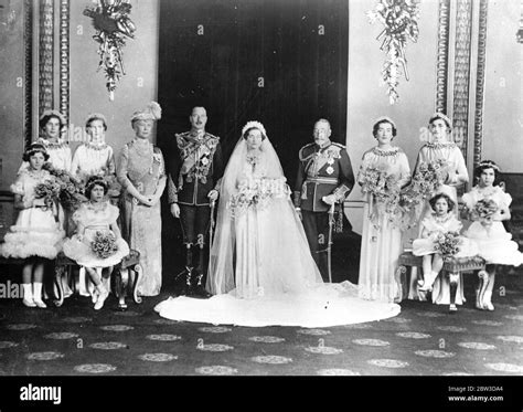 Duke of gloucester and alice montagu douglas scott wedding hi-res stock ...