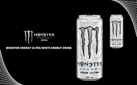 Monster Energy Ultra White Energy Drink, 2 X 500 Ml, No Added Sugar ...