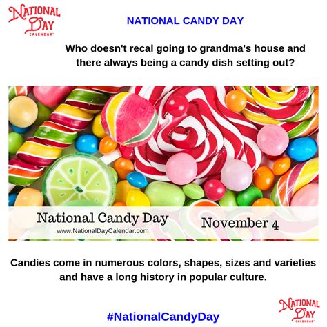 NATIONAL CANDY DAY - November 4 | National candy day, Sour candy, Wacky ...