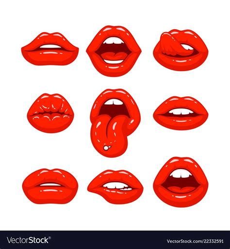 Red Lipstick Makeup, Lipstick Colors, Red Lipsticks, Lip Colors, Mouth Kiss, Lips Illustration ...