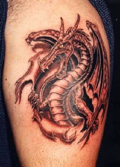 Scary Dragon Tattoo Design