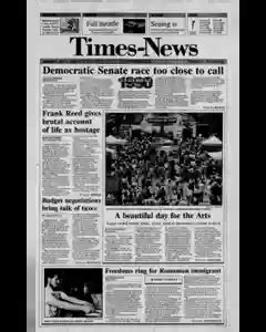 Burlington Times News Archives, May 7, 1990, p. 1