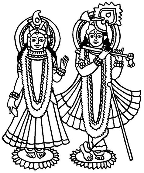 Radha And Krishna Statue Coloring Pages - Download & Print Online Coloring Pages for Free ...