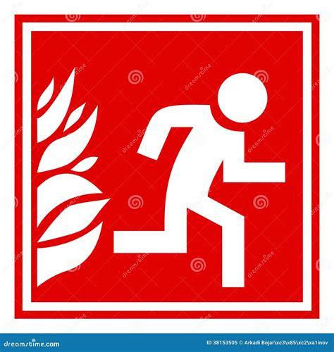 Fire Evacuation Sign Royalty Free Stock Photo - Image: 38153505