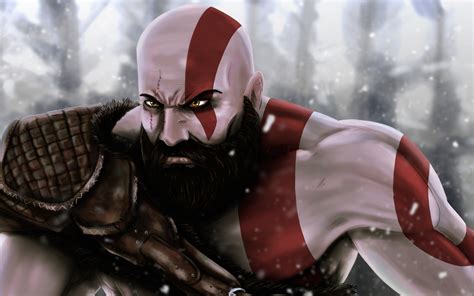 Young Kratos Wallpaper 4k