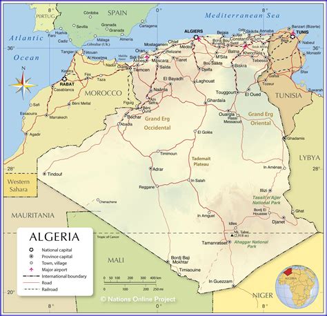 Political Map of Algeria - Nations Online Project