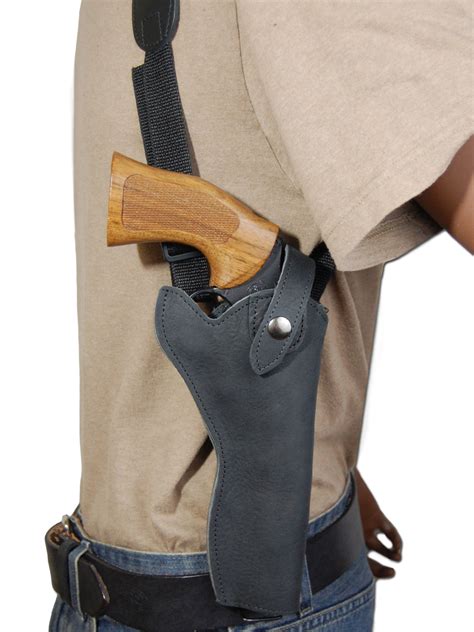 Leather 2 Gun Shoulder Holster for 3" - 8" Revolvers - Barsony Holsters