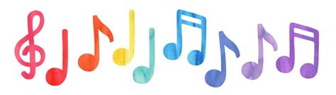 Transparent Colorful Musical Notes Clipart Colored Musical Notes | My ...