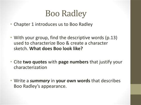 PPT - Boo Radley PowerPoint Presentation, free download - ID:2817991