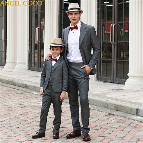 Family Matching Outfits Father Son Matching Clothes Boys Suits For ...