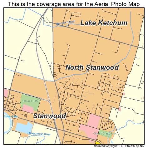 Aerial Photography Map of North Stanwood, WA Washington