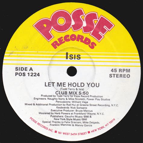 Isis - Let Me Hold You (1987, Vinyl) | Discogs